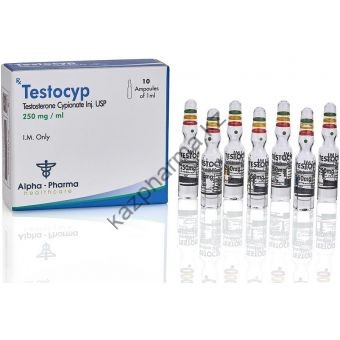 TestoCyp (Тестостерон ципионат) Alpha Pharma 10 ампул по 1мл (1амп 250 мг) - Минск