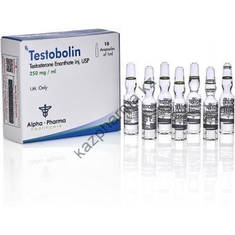 Testobolin (Тестостерон энантат) Alpha Pharma 10 ампул по 1мл (1амп 250 мг) - Минск